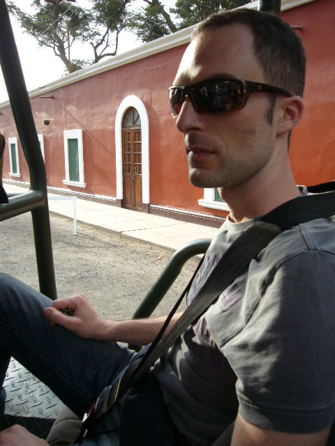 On the way out of the town.
